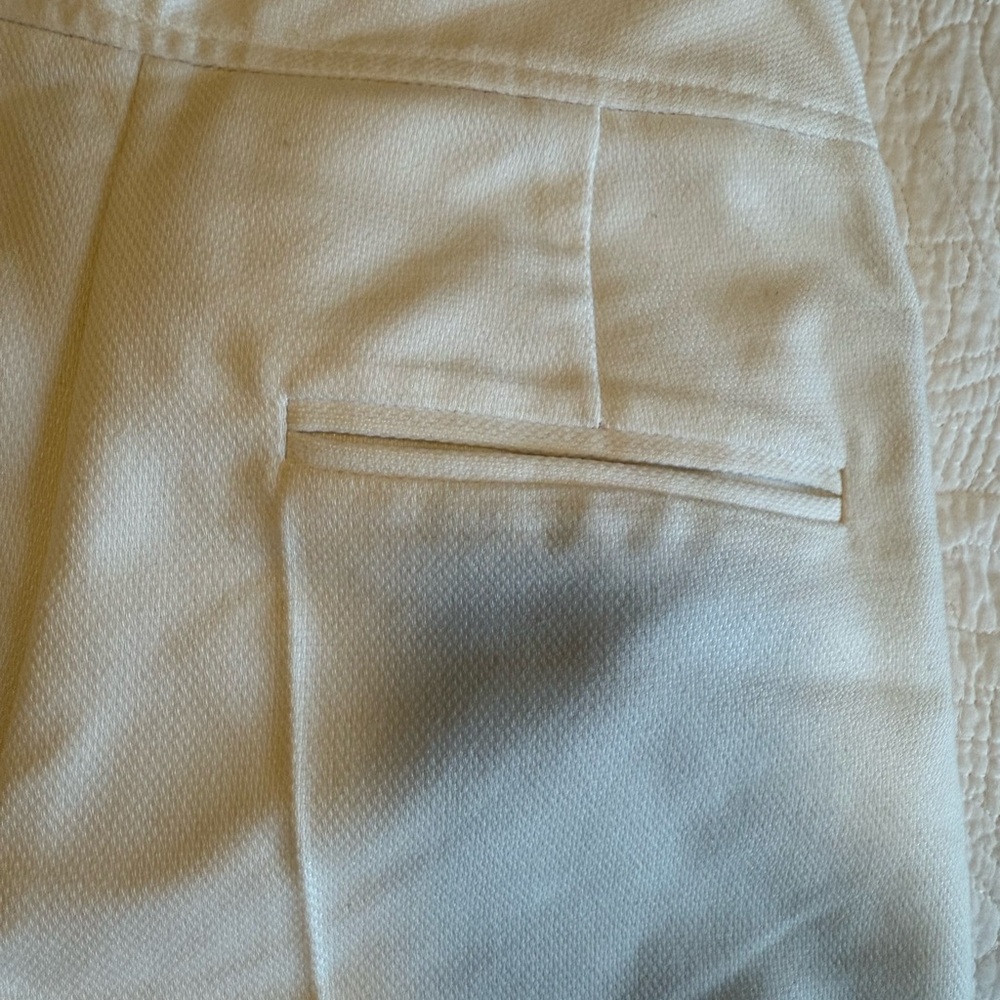Club Monaco Textured Cream Trousers
